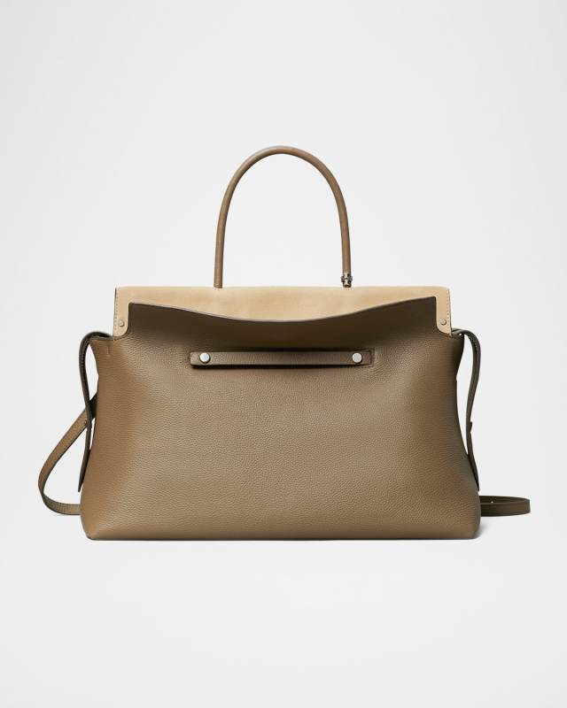 Mercer Large Pebbled Leather Satchel Bag